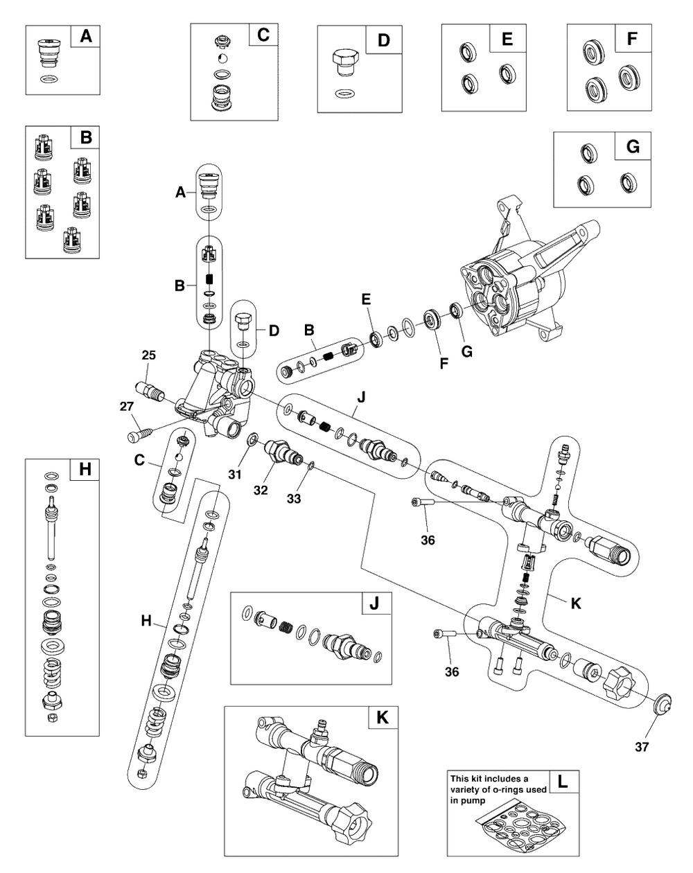 Pump (80083397) Diagram and Parts List for 020771-00  Briggs and Stratton Pressure Washer